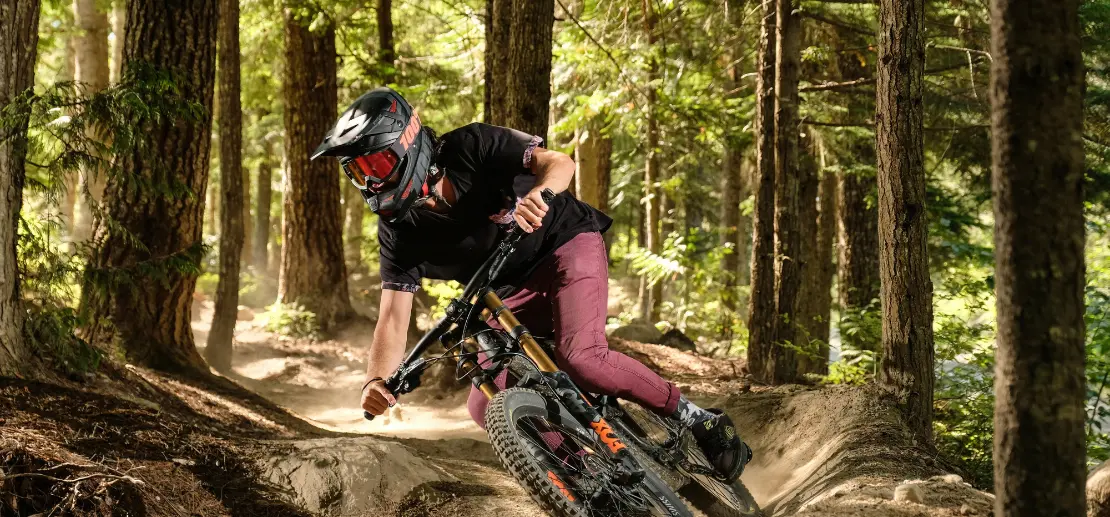 Biker on a forest